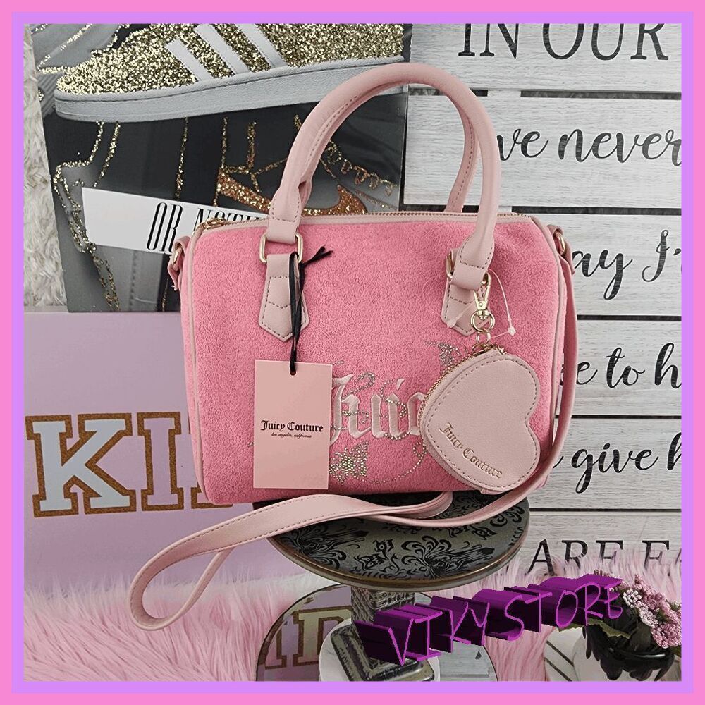💖 NWT Juicy Couture Winging It Pink Speedy Satchel 10x8x5 #7242 💖